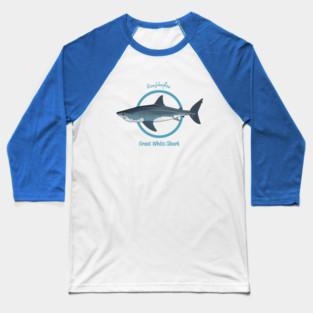 Reefhorse Great White Shark Baseball T-Shirt