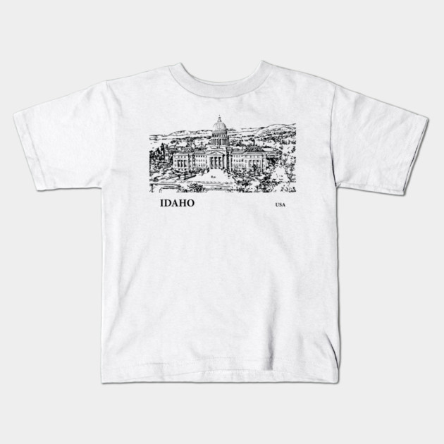 Idaho State USA Kids T-Shirt by Lakeric