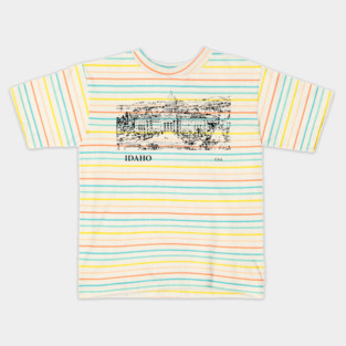 Idaho State USA Kids T-Shirt