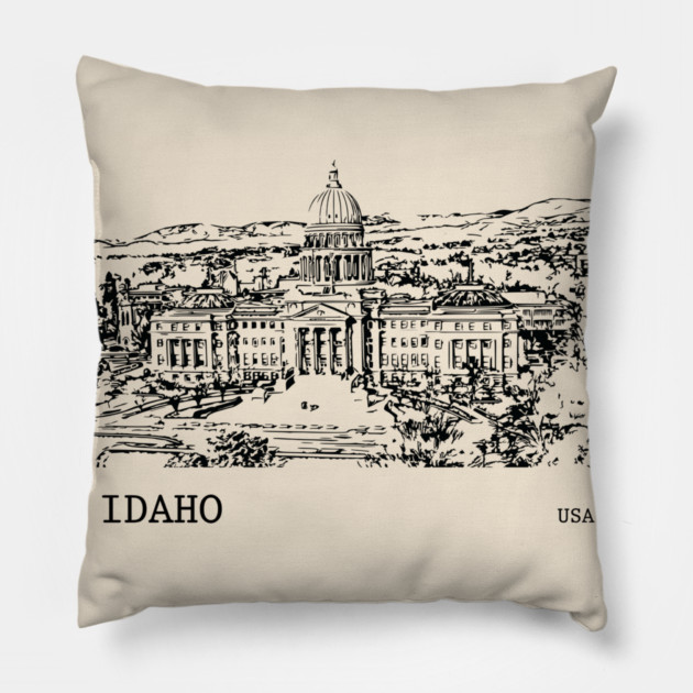 Idaho State USA Pillow by Lakeric