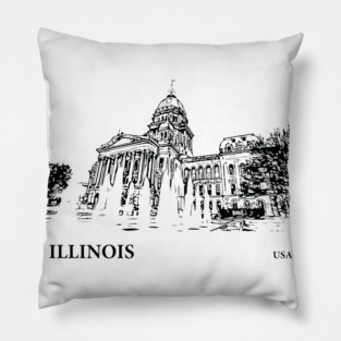 Illinois State USA Pillow
