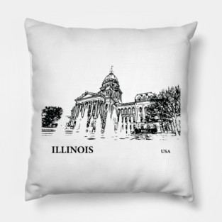Illinois State USA Pillow