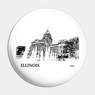 Illinois State USA Pin