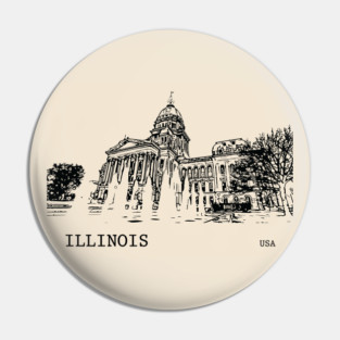 Illinois State USA Pin
