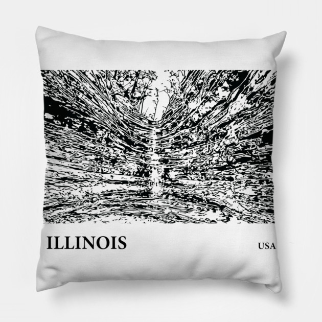 Illinois USA Pillow by Lakeric