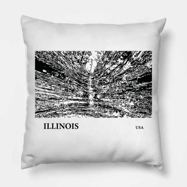 Illinois USA Pillow by Lakeric