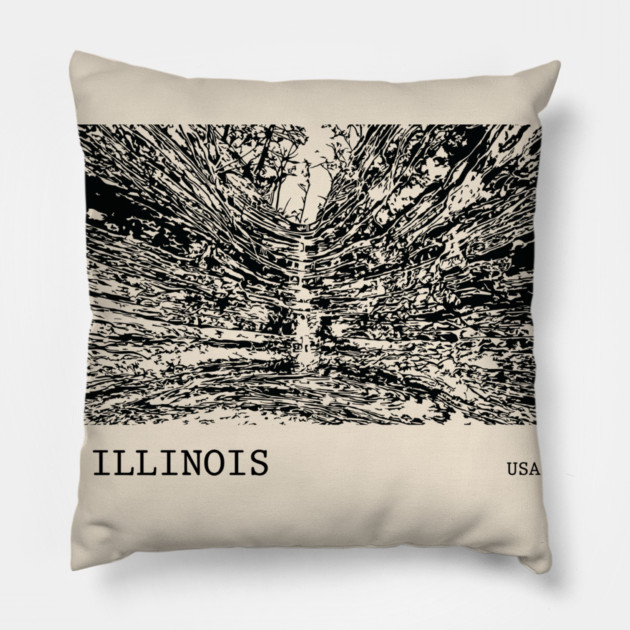 Illinois USA Pillow by Lakeric