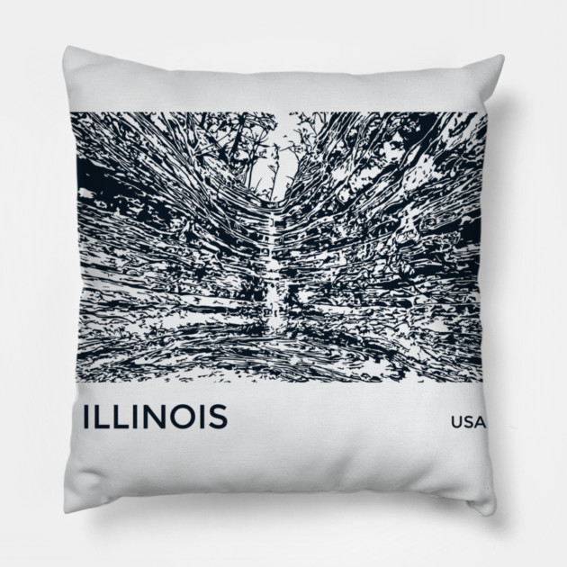 Illinois USA Pillow by Lakeric