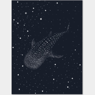 Cosmic whale shark Posters and Art