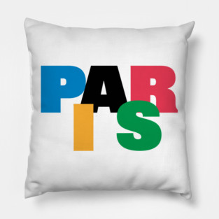 Paris in Olympics Colors Pillow