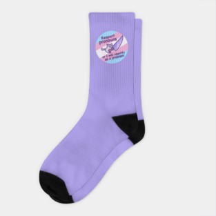 Respect Pronouns Cat Socks