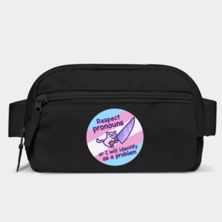 Respect Pronouns Cat Bag