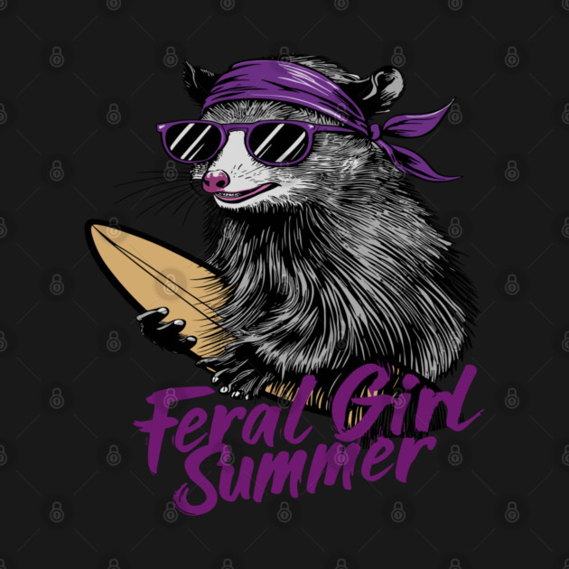 Feral Girl Summer Opossum by JessArty