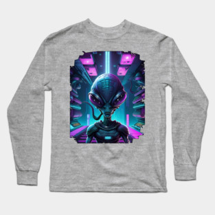 Alien-Head Long Sleeve T-Shirt