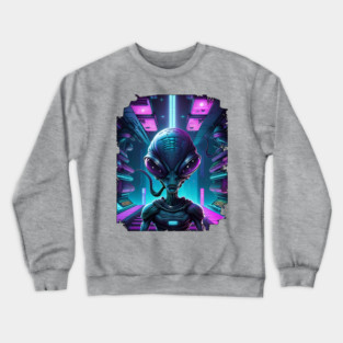 Alien-Head Crewneck Sweatshirt