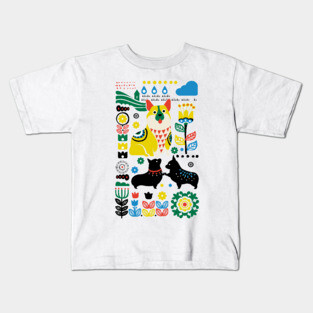 Scandinavian Corgi Kids T-Shirt