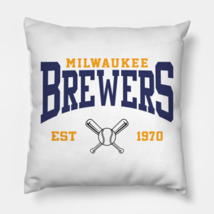 Retro Milwaukee Baseball Pillow