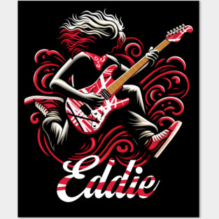 Eddie Van halen guitar tshirt merch Posters and Art