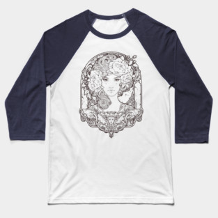 Flora Maiden (line art) Baseball T-Shirt