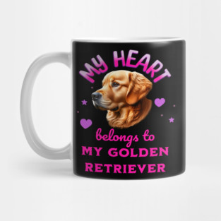 My Heart Belongs to my Golden Retriever Dog Mug