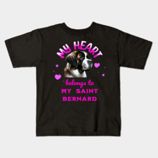 My Heart Belongs to my Saint Bernard Kids T-Shirt