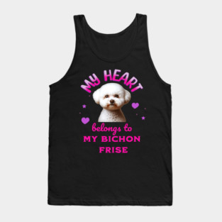 My Heart Belongs to my Bichon Frise Tank Top