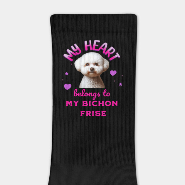 My Heart Belongs to my Bichon Frise by BirdsnStuff
