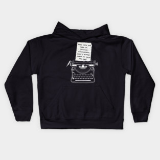 Funny Vintage Typewriter Kids Hoodie