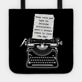 Funny Vintage Typewriter Tote