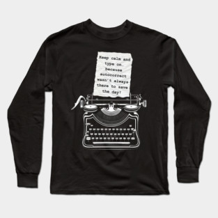 Funny Vintage Typewriter Long Sleeve T-Shirt