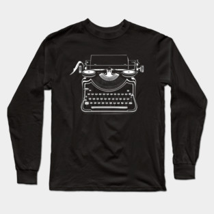 Echoes of the Past: Vintage Typewriter Long Sleeve T-Shirt