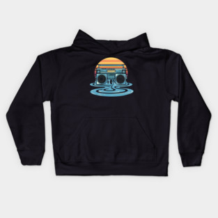 Boombox Sunset Kids Hoodie