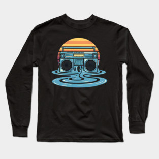 Boombox Sunset Long Sleeve T-Shirt