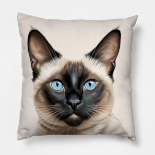 Sweet Siamese Cat Pillow