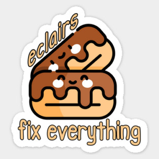 Kawaii Eclairs Fix Everything Sticker