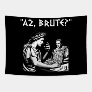 Julius Caesar and Brutus Board Game Meme Funny History Tapestry