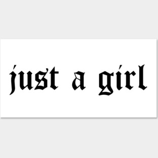 Just A Girl / Y2k Clothing / 2000s clothing / Kawaii Posters and Art