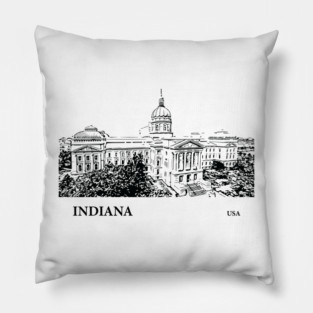 Indiana State USA Pillow
