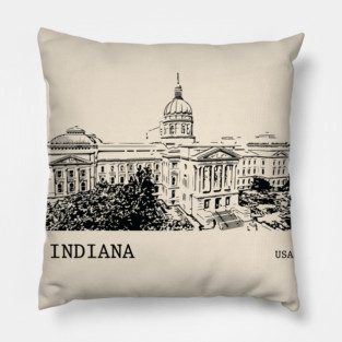 Indiana State USA Pillow