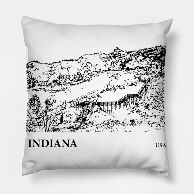 Indiana USA Pillow by Lakeric