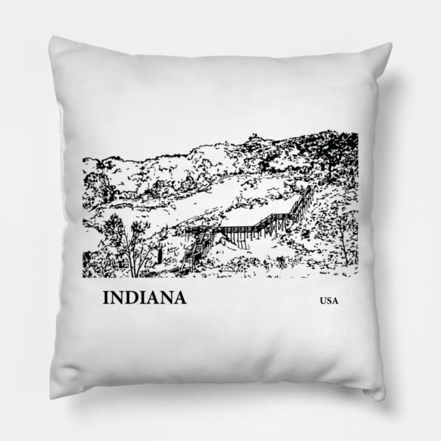 Indiana USA Pillow by Lakeric