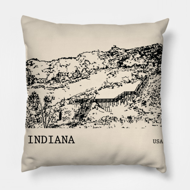 Indiana USA Pillow by Lakeric