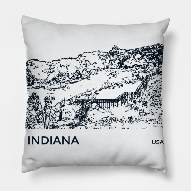 Indiana USA Pillow by Lakeric