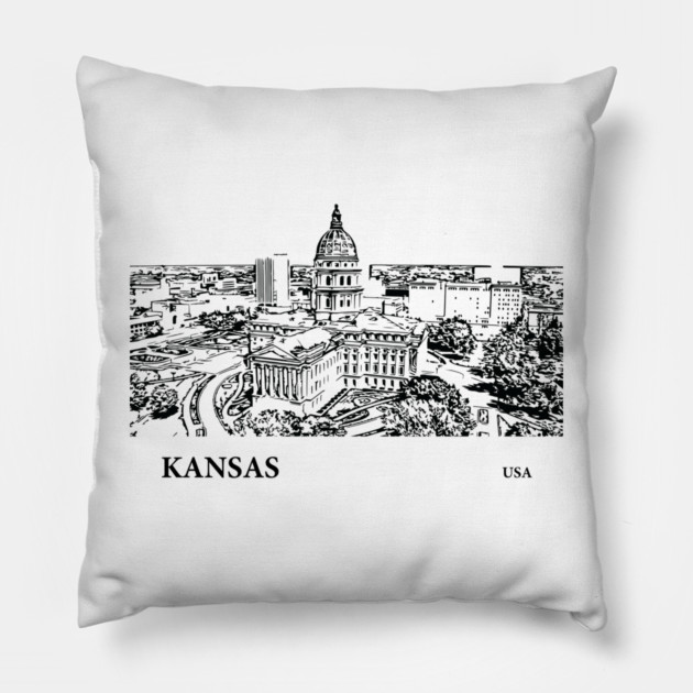 Kansas State USA Pillow by Lakeric