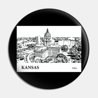Kansas State USA Pin