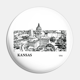 Kansas State USA Pin