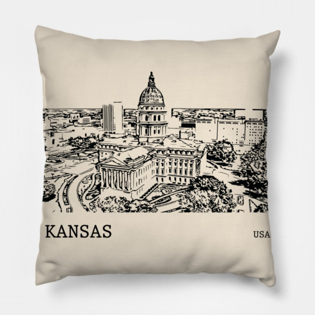 Kansas State USA Pillow by Lakeric