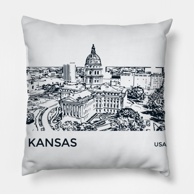 Kansas State USA Pillow by Lakeric