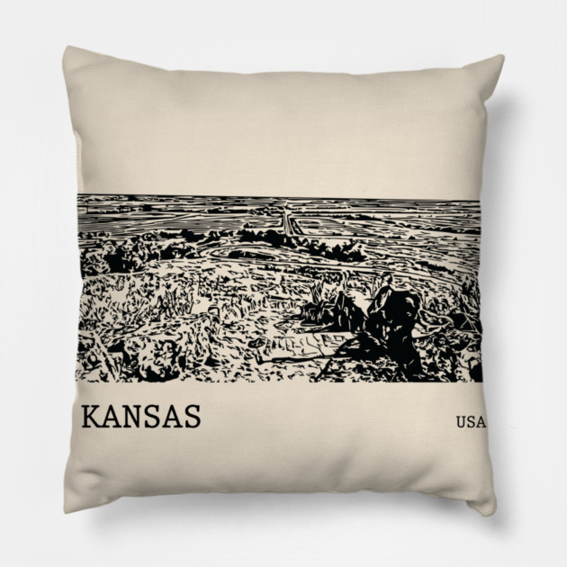 Kansas USA Pillow by Lakeric
