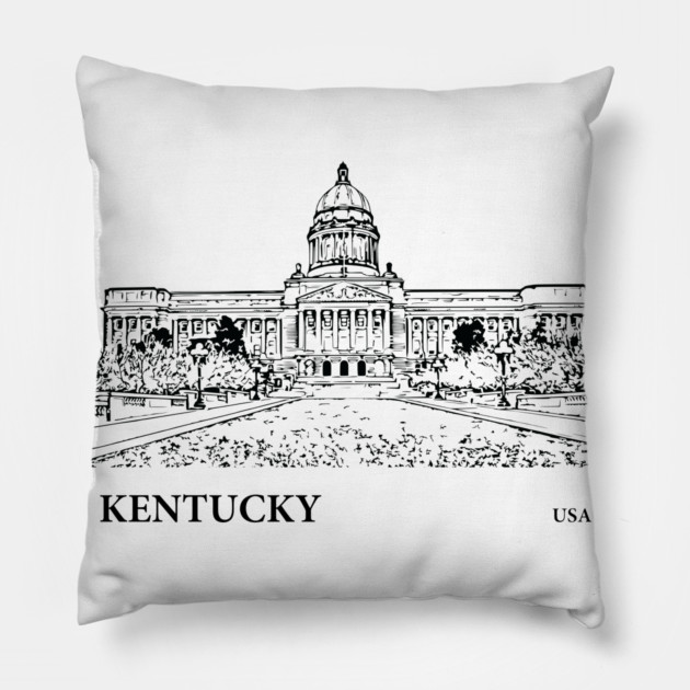 Kentucky State USA Pillow by Lakeric